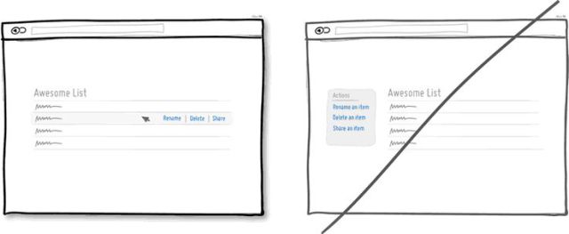 直接操作比多阶层下拉式选单(contextless menus)来的直觉